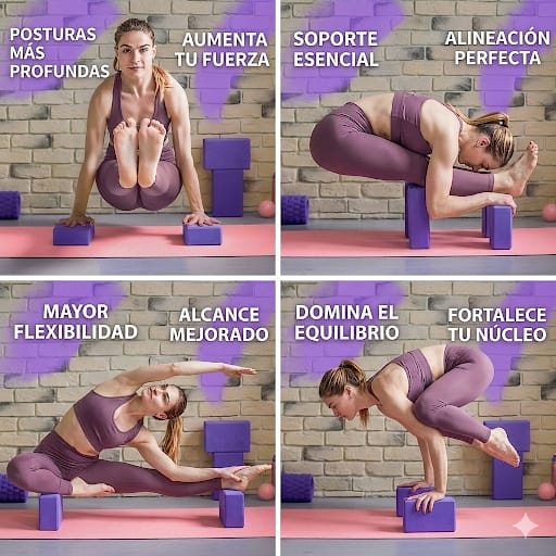 Ladrillo de Yoga Antideslizante JBEM Sport Ligero, Ergonómico y Duradero
