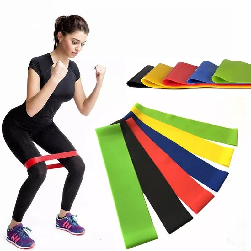 Set 5 Bandas Elásticas para Ejercicio y Entrenamiento con Niveles de Resistencia