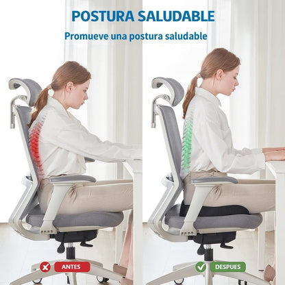 Cojín Coxis Ortopédico Premium Ergonómico Memory Foam