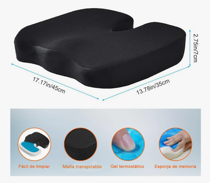 Cojín Coxis Ortopédico Premium Ergonómico Memory Foam