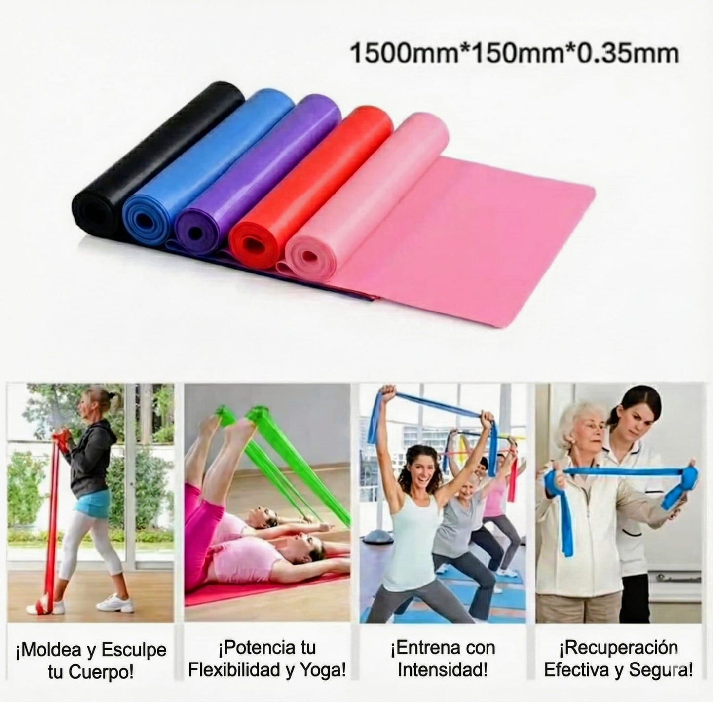 Bandas Elásticas de Resistencia Fitness Set Profesional Entrenamiento en Casa