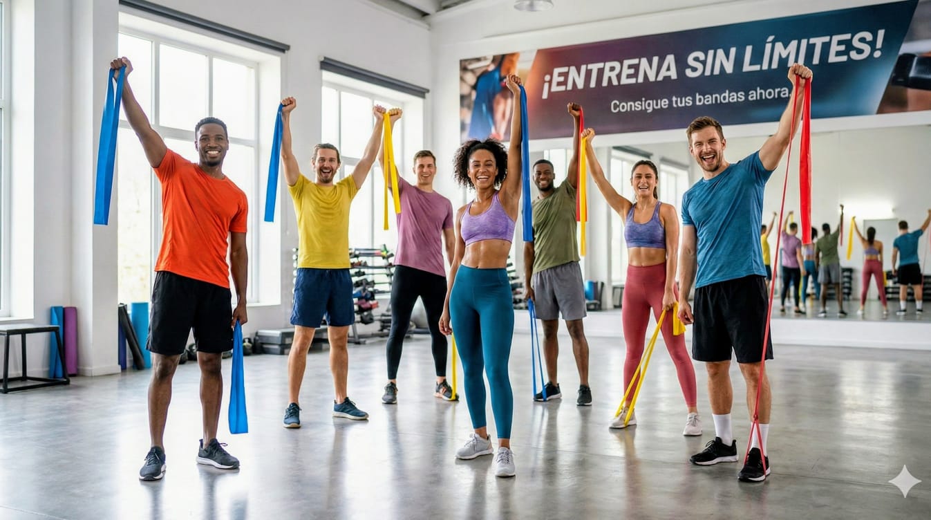 Bandas Elásticas de Resistencia Fitness Set Profesional Entrenamiento en Casa